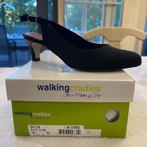 Walking Cradles “Matilda” black micro heels